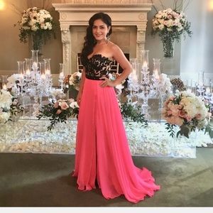 Pink corset gown for prom or wedding